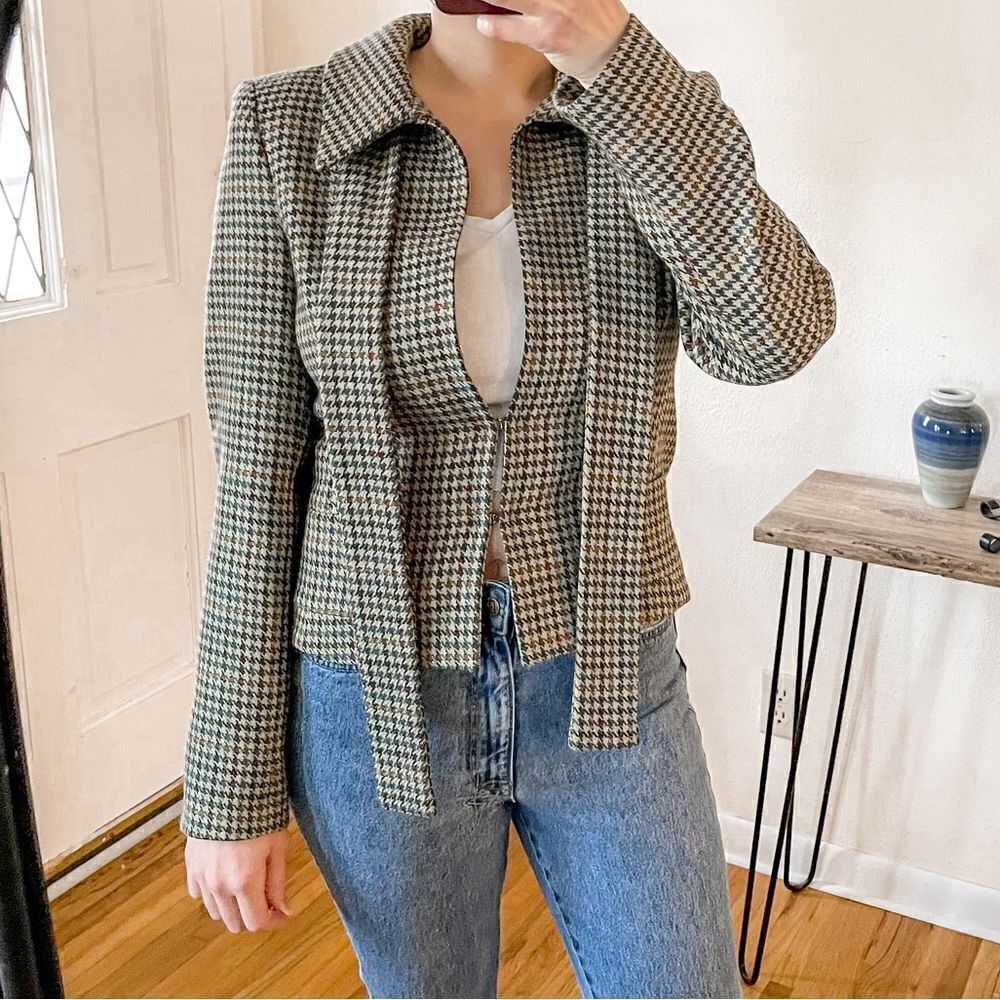 Walter Plaid Blazer Jacket Herringbone Tweed